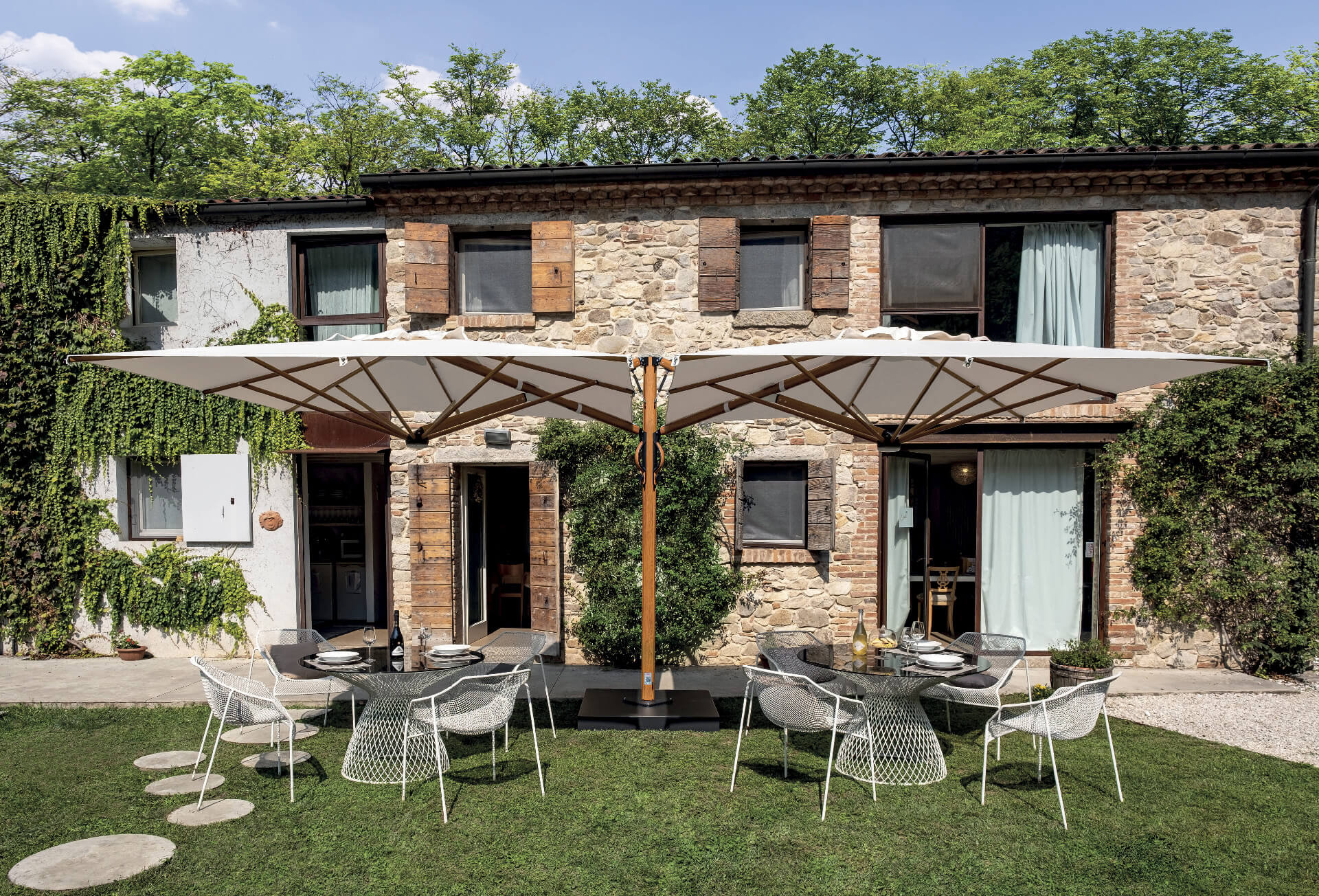 Galerie Bois en "V" double